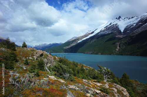 Nature of Patagonia, View of the Del Desierto Lake in thouth Argentina