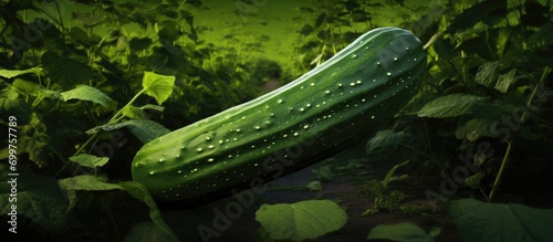 Greenhouse-grown  large-sized cucumber.