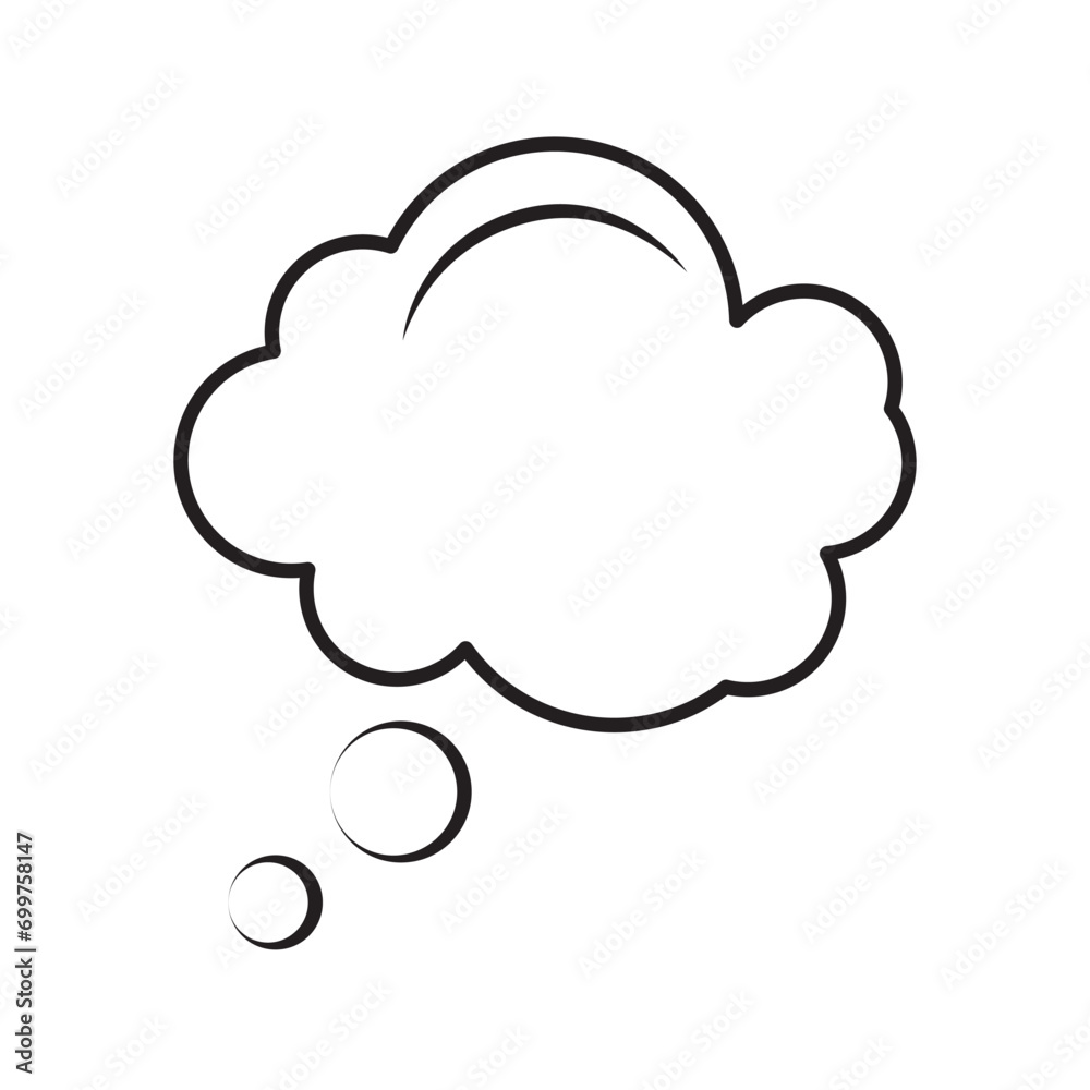 Dream cloud isolated icon. Single Cloud vector. Thought bubble icon. Speech bubbles Icon flat design. Line Cloud art. Vector illustration Dream cloud isolated icon. Single Cloud vector. Thought bubble icon. Speech bubbles Icon flat design. Line Cloud art. Vector illustration