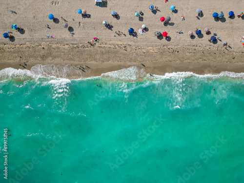 Sunny Isles and Hollywood beach in Florida taken with a Drone, Aerial views of coastlines and coastal cities