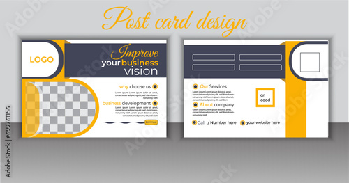 Creative business postcard or EDDM design template. EDDM postcard design.