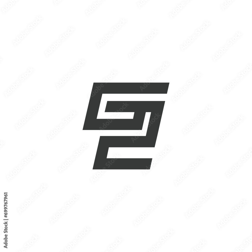 GZ, ZG, G AND Z Abstract initial monogram letter alphabet logo design