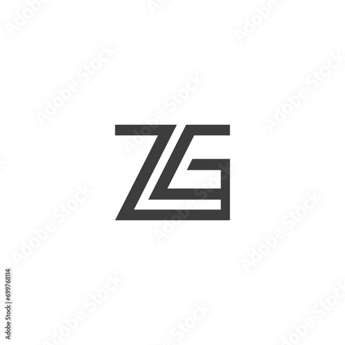 GZ, ZG, Abstract initial monogram letter alphabet logo design
