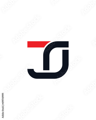 Minimal TJ logo. Icon of a JT letter on a luxury background. Logo idea based on the TJ monogram