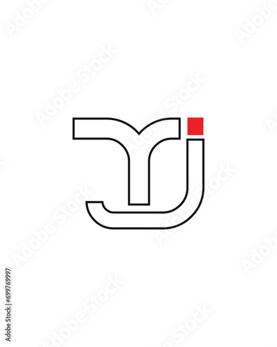 Minimal TJ logo. Icon of a JT letter on a luxury background. Logo idea based on the TJ monogram