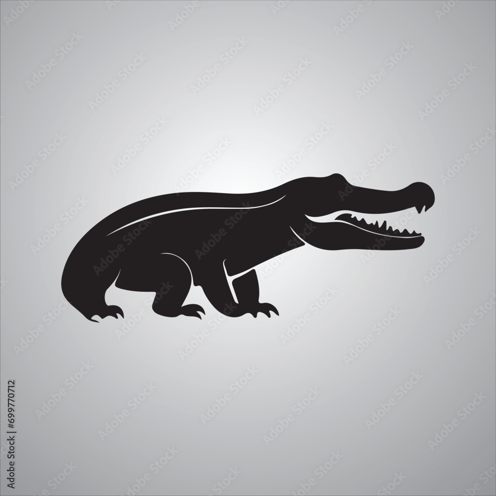 Dinosaur dragon logo icon vector illustration silhouette