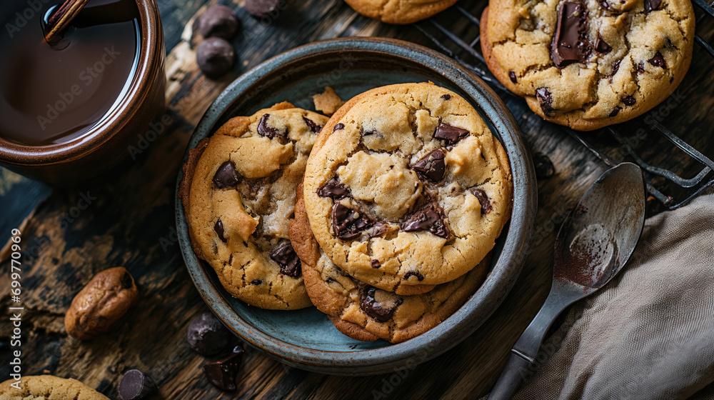 Tasty food photo of a Mug-hugging cookies Tasty food photo of a Mug-hugging cookies