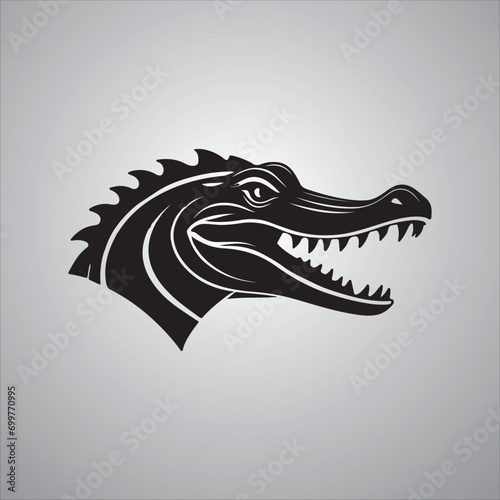 Dinosaur dragon logo icon vector illustration silhouette © VectBox