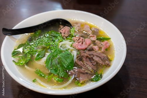 Delicious Pho with beef and vegetable