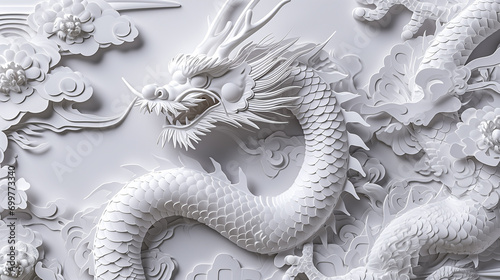 symbol of the year 2024 paper art dragon