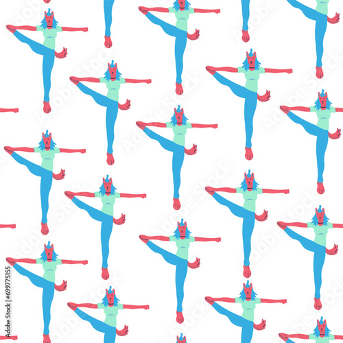 seamless pattern with dogs in vector. characters in flat style. Template for wrapping, wallpaper, background for app website. A series of furry dogs