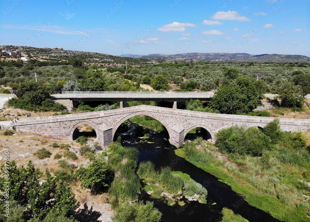 Located in Canakkale, Turkey, Hudavendigar Bridge was built in the 14th century.