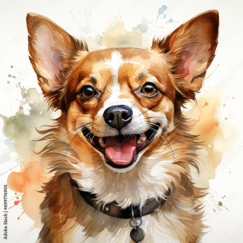 watercolor Chihuahua clipart, Generative Ai watercolor Chihuahua clipart, Generative Ai