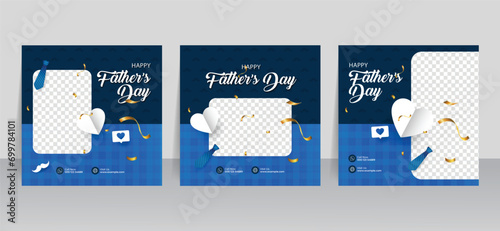 Father's day social media instagram post template photo