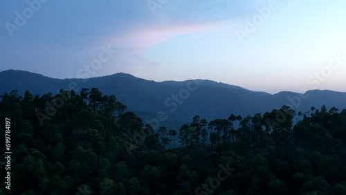 Sunrise in mountains 