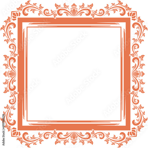 Vector square frame with ornament