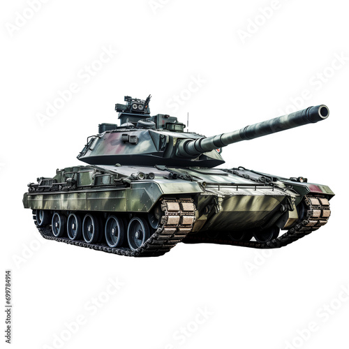Large tanks used in war on PNG transparent background photo