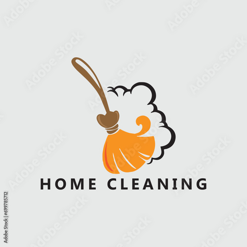home roof cleaning logo design vector