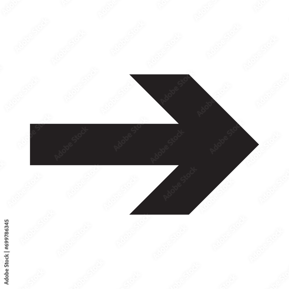single black arrow icon, directions to the left are black, Straight arrow icon. Black thin arrow pointing to the right. Black direction pointer. Vector illustration single black arrow icon, directions to the left are black, Straight arrow icon. Black thin arrow pointing to the right. Black direction pointer. Vector illustration