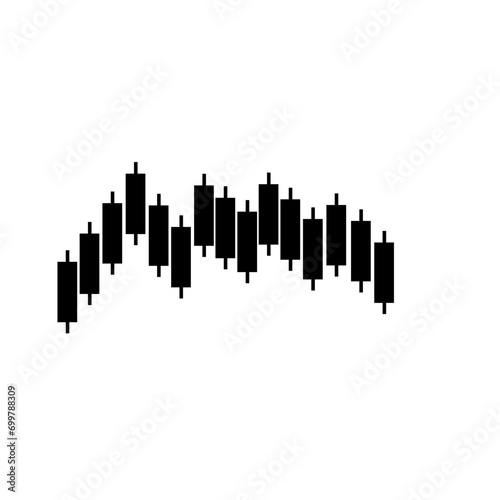 Candle Stick Trading Chart Silhouette