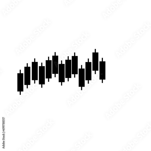 Candle Stick Trading Chart Silhouette