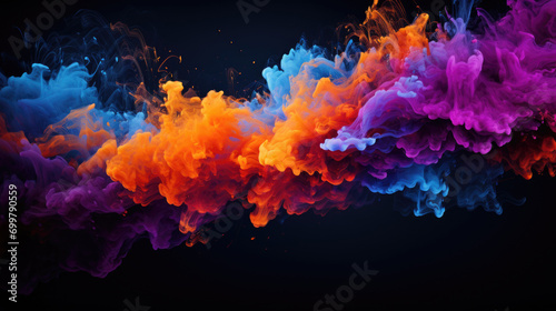 Explosive color burst  abstract representation of Holi festival excitement