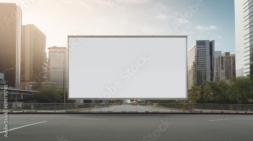 mockup featurin a blank billboard