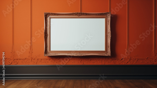 mockup featuring an empty picture frame   © Abdul