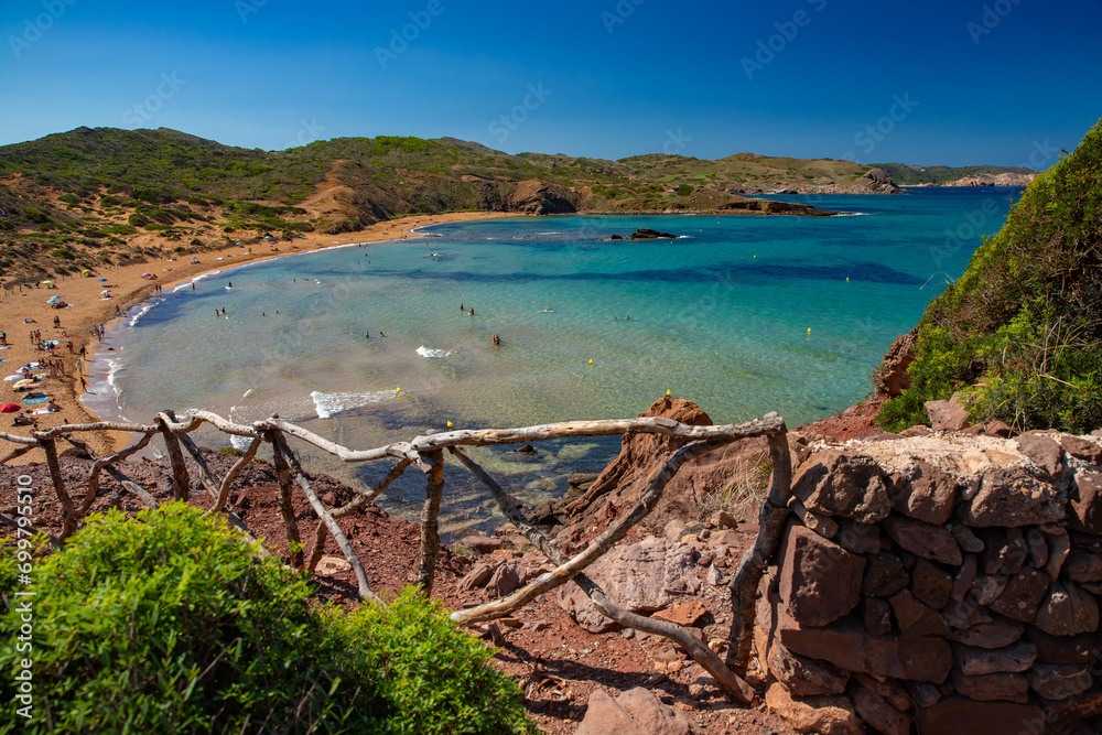 Obraz na płótnie Letni urlop i wakacje na wyspie Menorca, krajobraz w salonie