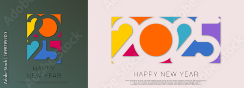 Happy new year  - best wishes 2025 - vector for poster,  banner, greeting and new year 2025 celebration. photo