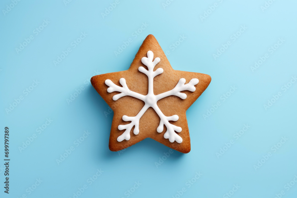 Gingerbread Magic: Vibrant Blue Backdrop Gingerbread Magic: Vibrant Blue Backdrop