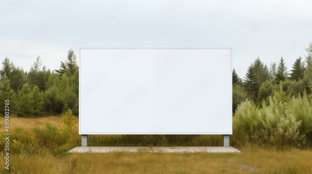 Fototapeta premium mockup featuring a blank billboard