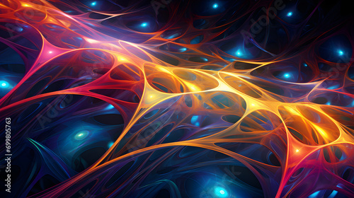 Colorful beautiful neuro mesh abstraction