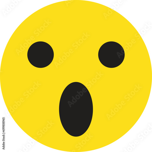 Surprise emoji icon . Wow icon . Surprised emotion icon vector