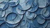 Abstract circular pattern and texture in blue