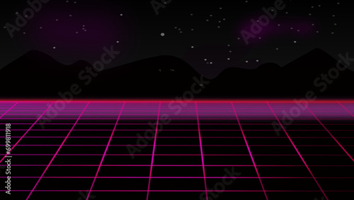 black purple synthwave abstract background with lines
