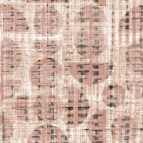  Abstract botanical Floral brush strokes seamless pattern design for fashion textiles, graphics, backgrounds and crafts linen texture  leaves silhouettes Chic rustic interior stylish pattern all over 