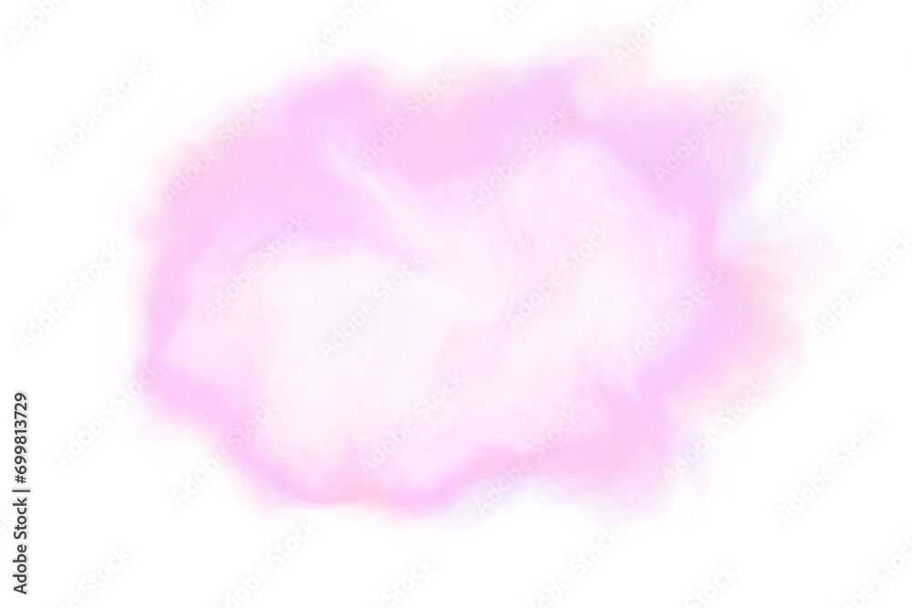 Abstract colorful fog cloud. Illustration element with alpha channel.