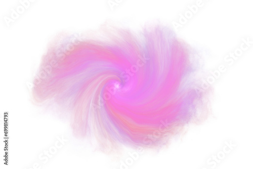 Colorful galaxy, mist swirl. Illustration element with alpha channel.
