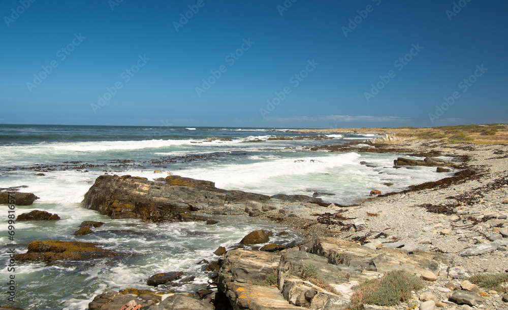 View of the sea from Robben Island near Cape Town in South Africa View of the sea from Robben Island near Cape Town in South Africa