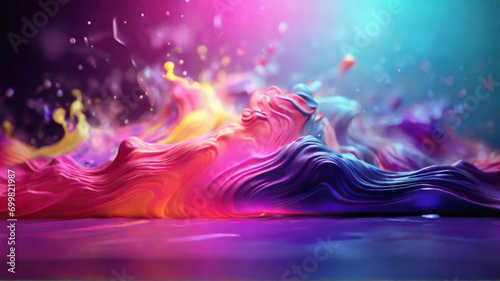Multi colorful abstract splash background, disco party design element.