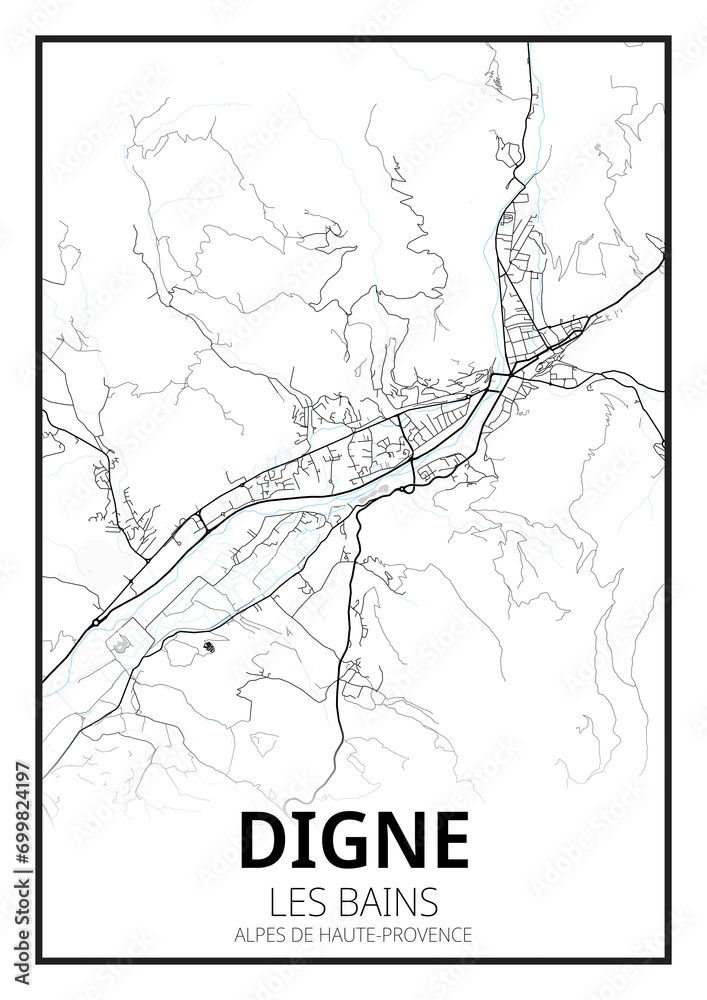 Naklejka premium Digne-les-Bains, Alpes de Haute-Provence