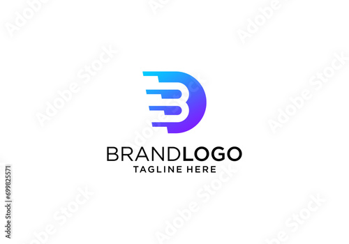 letter DB logo design vector template design for brand.