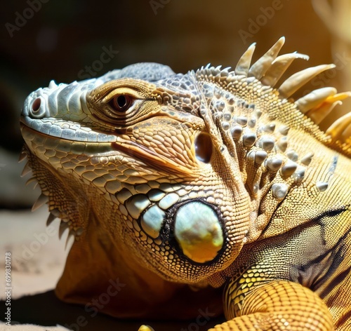 close up of iguana