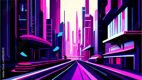 Futuristic cityscapes vektor icon illustation