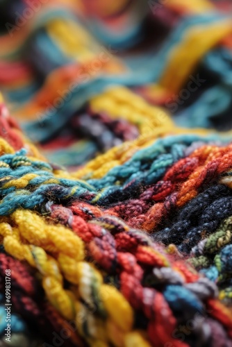 Close up of the colorful knit background © BrandwayArt