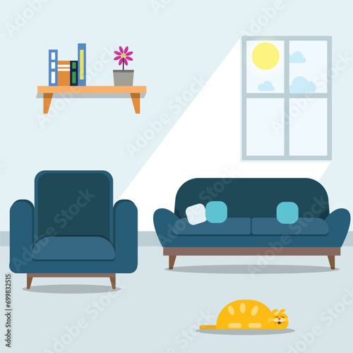 vector home interior - background
