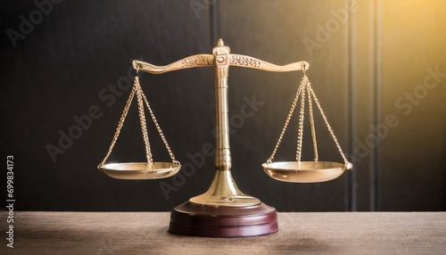 This scale, a beacon of legal balance, stands in the court, symbolizing the weight of a judge's verdict, the pursuit of justice, and the authority of law