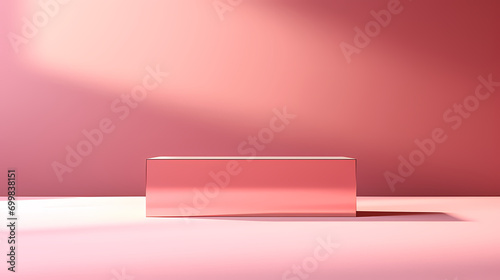 3D rendering simple background product booth, podium, stage, product commercial photography background, PPT background product cosmetics display © Derby
