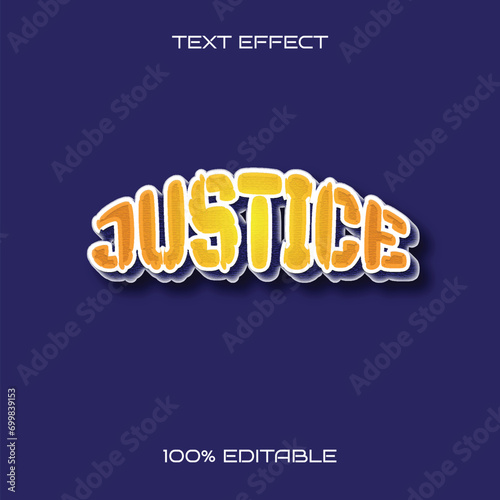Vector Justice Text Style Effect